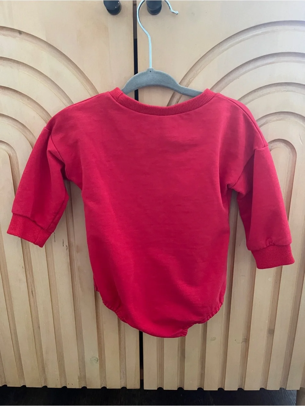 Baby Vintage Santa Graphic One-Piece Bubble Sweatshirt